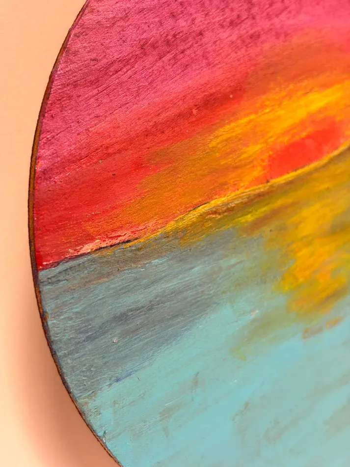 Vivid Sunset- Handpainted Paddle Wall Art 3.webp