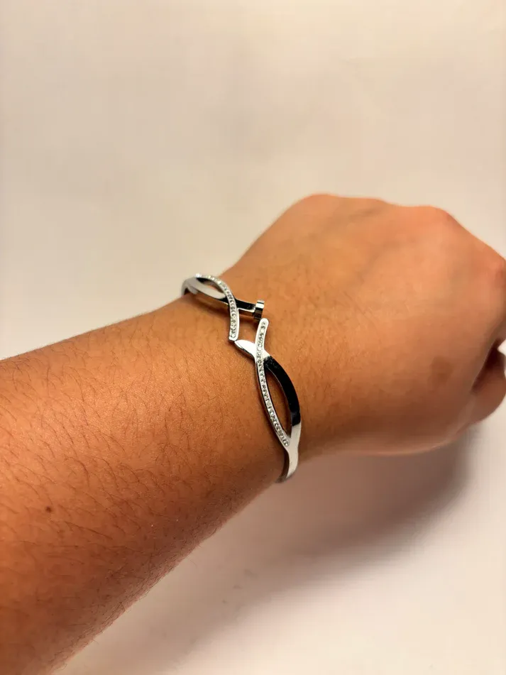 Infinite Silver Cuff Bracelet 2.webp