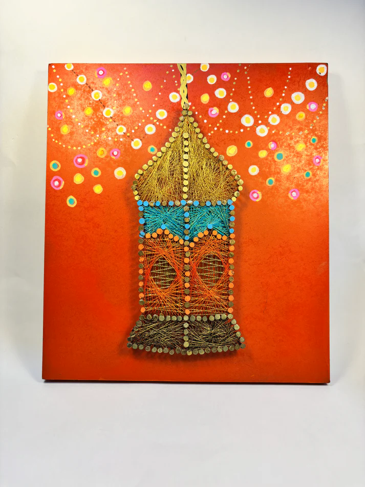 The Vermillion Lantern String Art Piece - Wall Décor