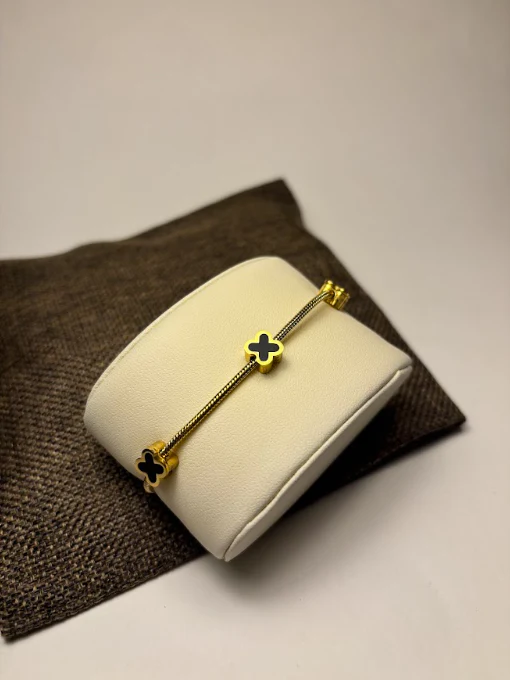 The Trinket Wraps - Black Honey Flowers Bracelet