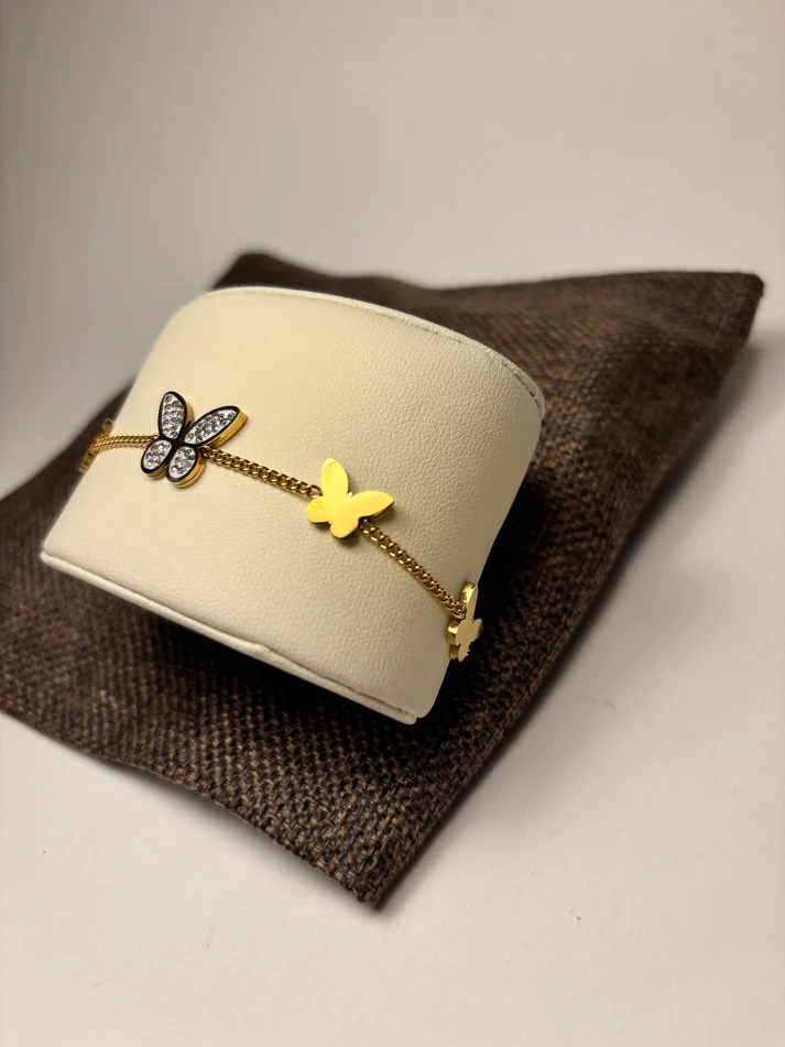 The Trinket Wraps - Diamond Butterfly Bracelet
